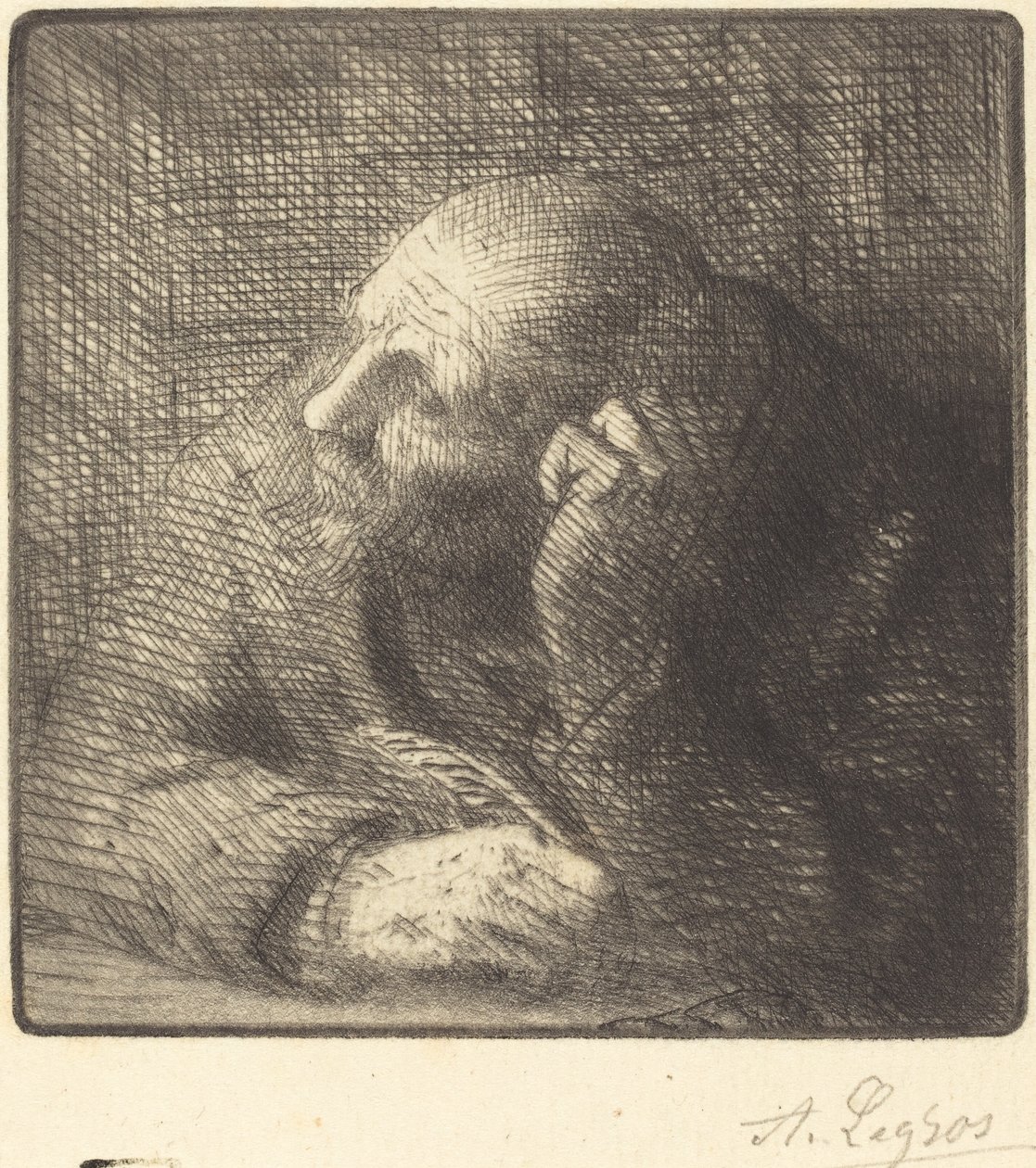 Meditatie La méditation door Alphonse Legros