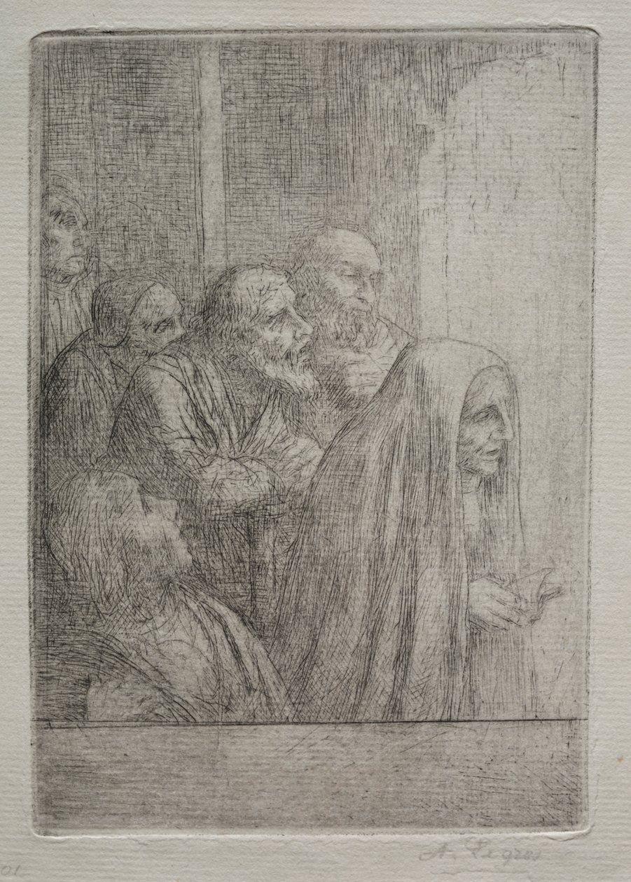 Middernachtmis (Le Messe de Minuit) door Alphonse Legros