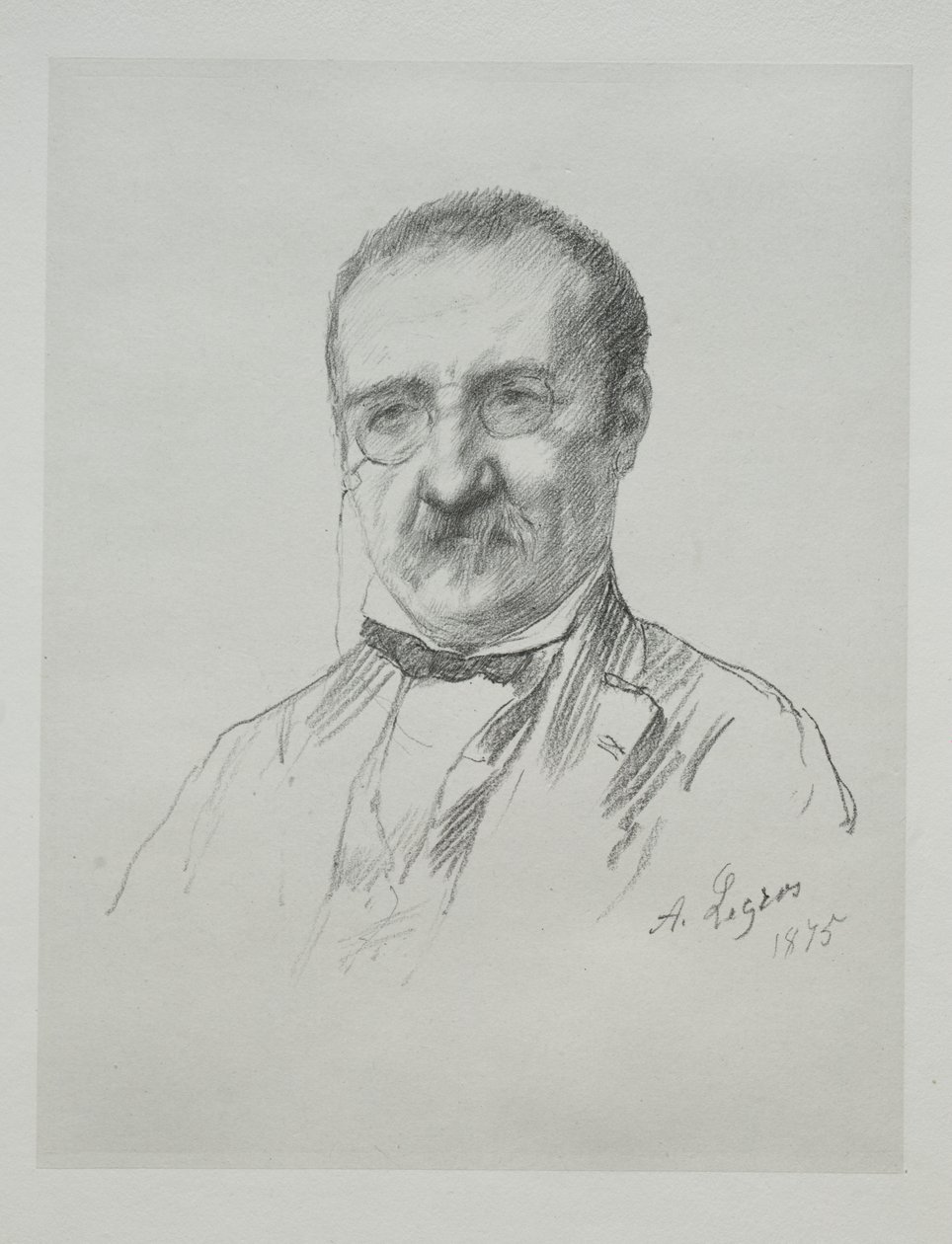 Mr. Champfleury, 1875 door Alphonse Legros