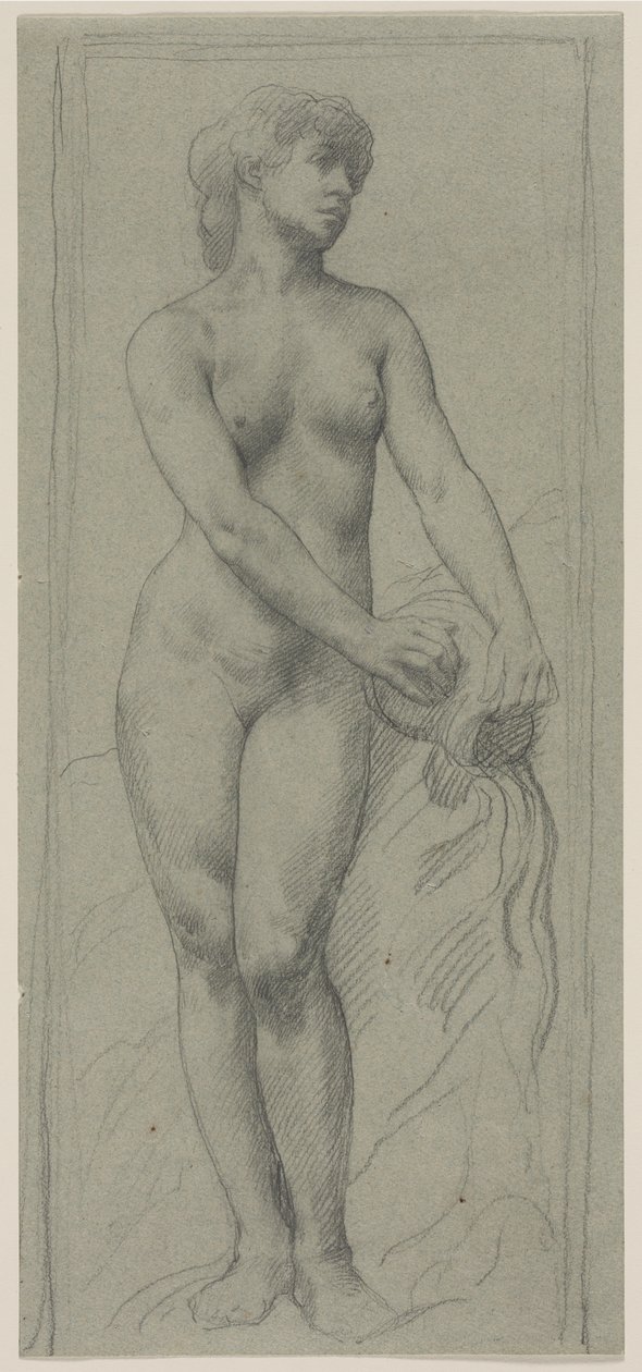 Naakte Vrouw door Alphonse Legros