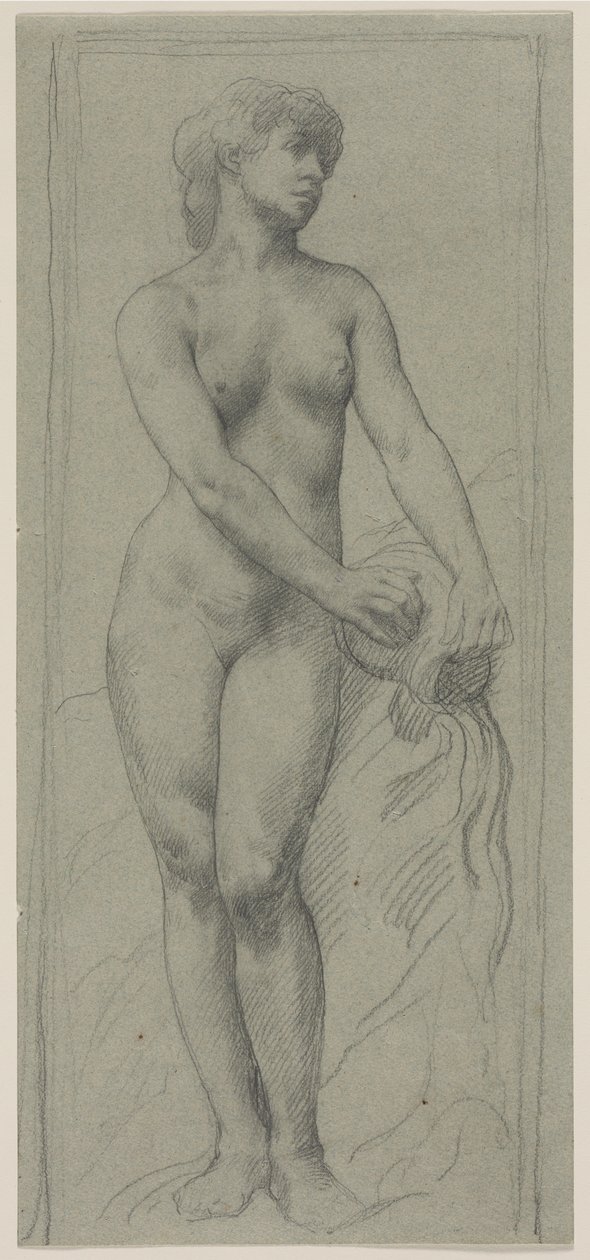 Naakte Vrouw door Alphonse Legros