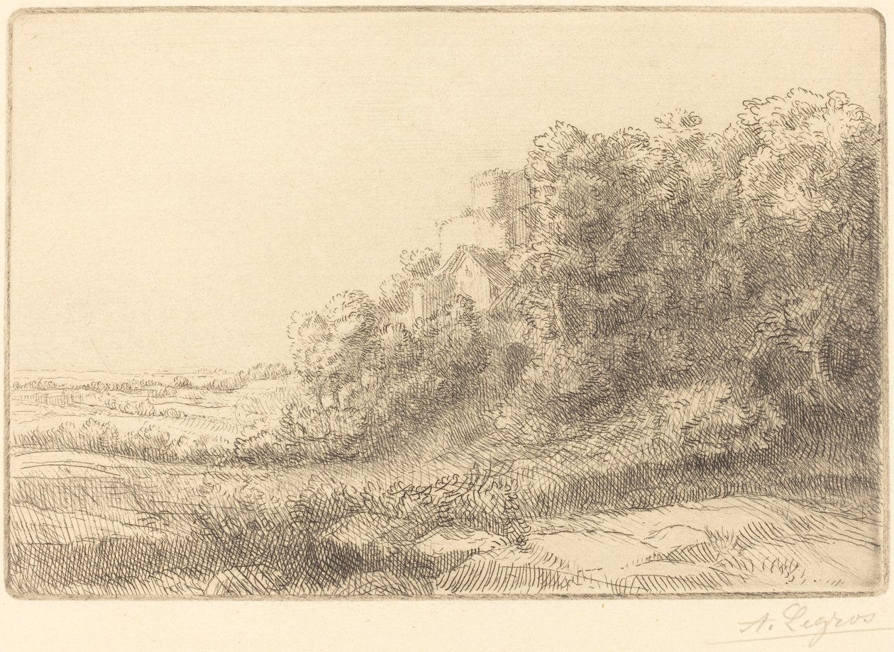 Oud Kasteel Un vieux chateau door Alphonse Legros