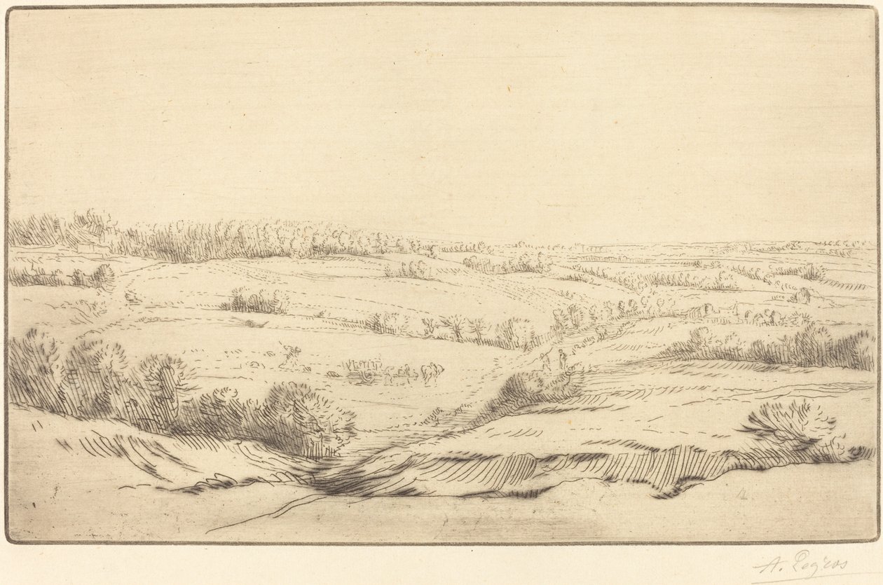 Vlak (La plaine) door Alphonse Legros