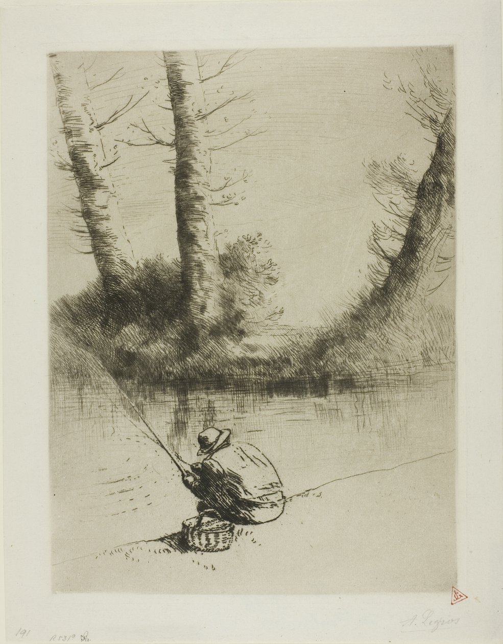 Paalvisser door Alphonse Legros