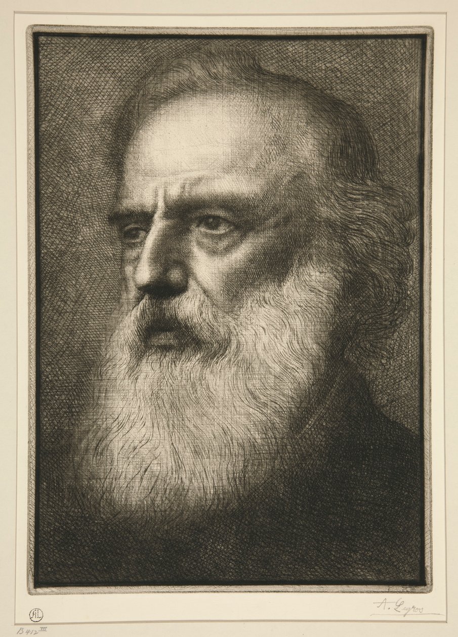 Portret van l door Alphonse Legros