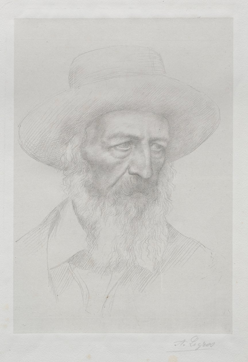 Portret van Alfred Lord Tennyson door Alphonse Legros