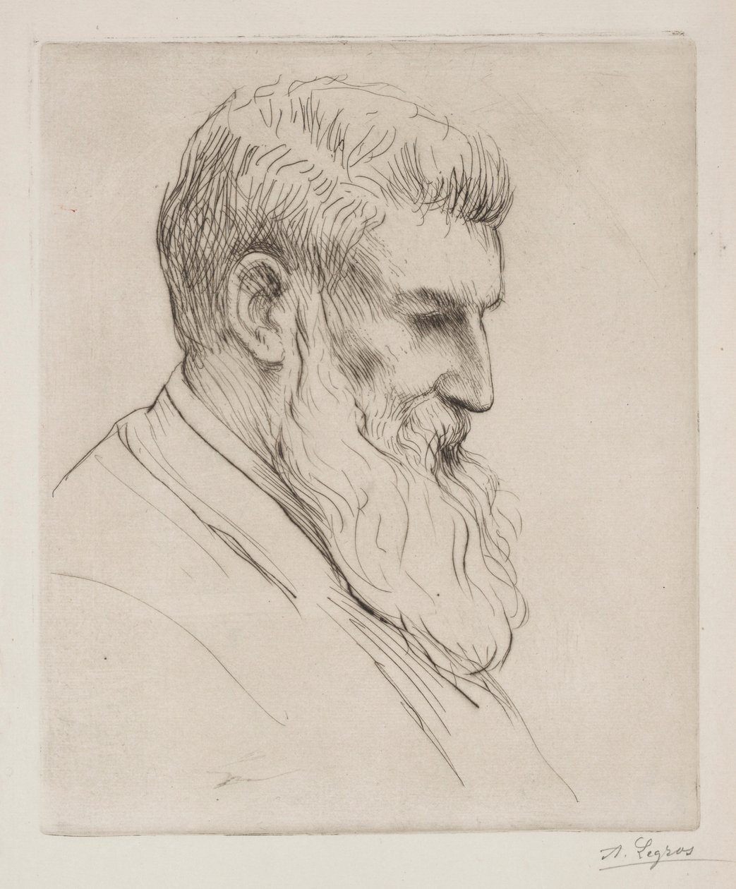 Portret van Craibe Angus door Alphonse Legros
