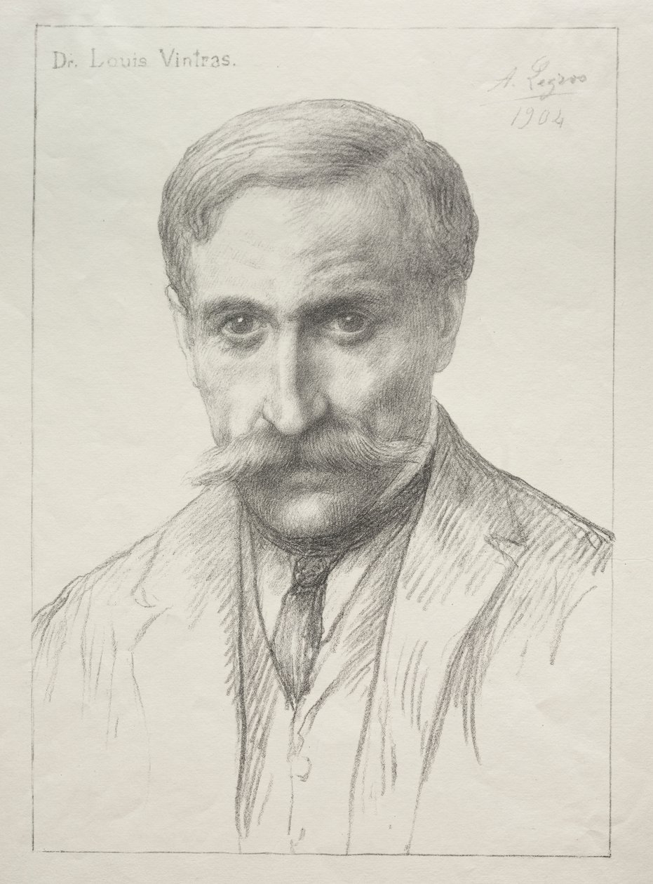 Portret van Dr. Louis Vintras door Alphonse Legros