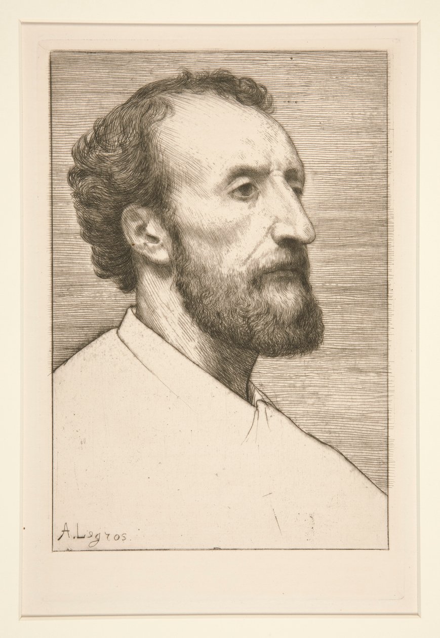 Portret van Jules Dalou door Alphonse Legros