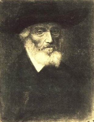 Portret van Thomas Carlyle door Alphonse Legros