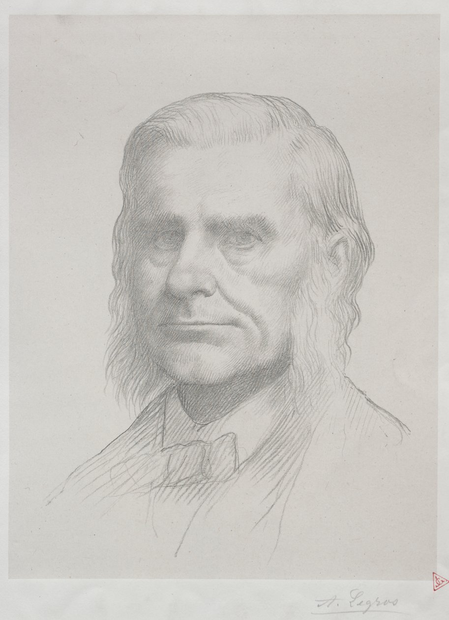 Portret van Thomas Huxley (2e plaat) door Alphonse Legros