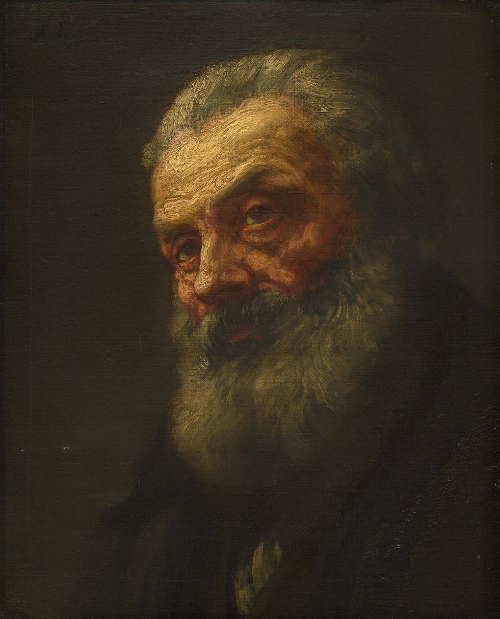 Portret van een oude man door Alphonse Legros