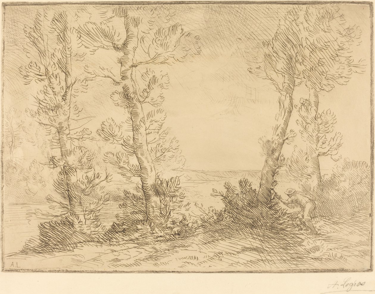 Zalmvisser (Le pecheur du saumon) door Alphonse Legros