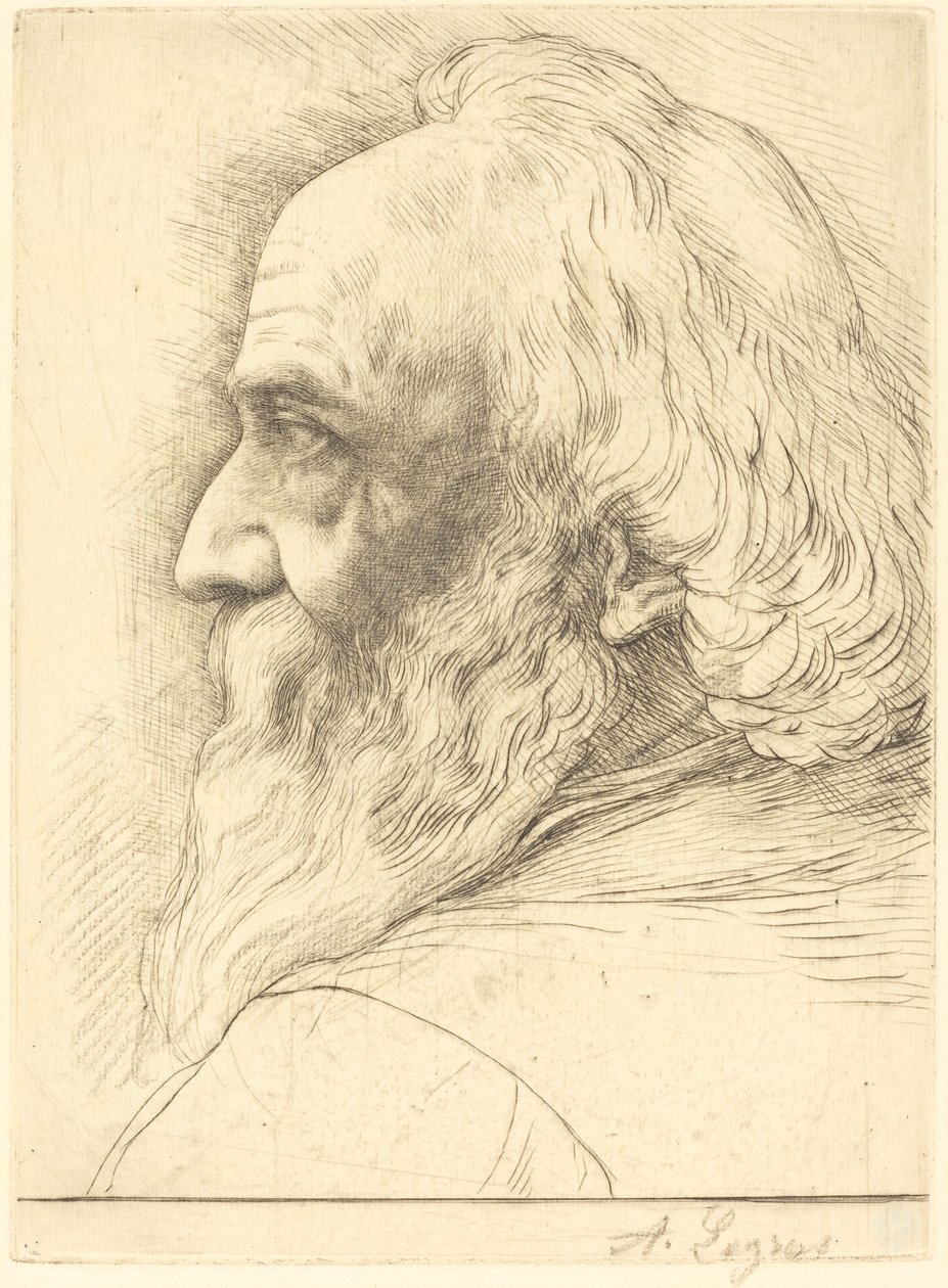 Zelfportret, 12e plaat door Alphonse Legros