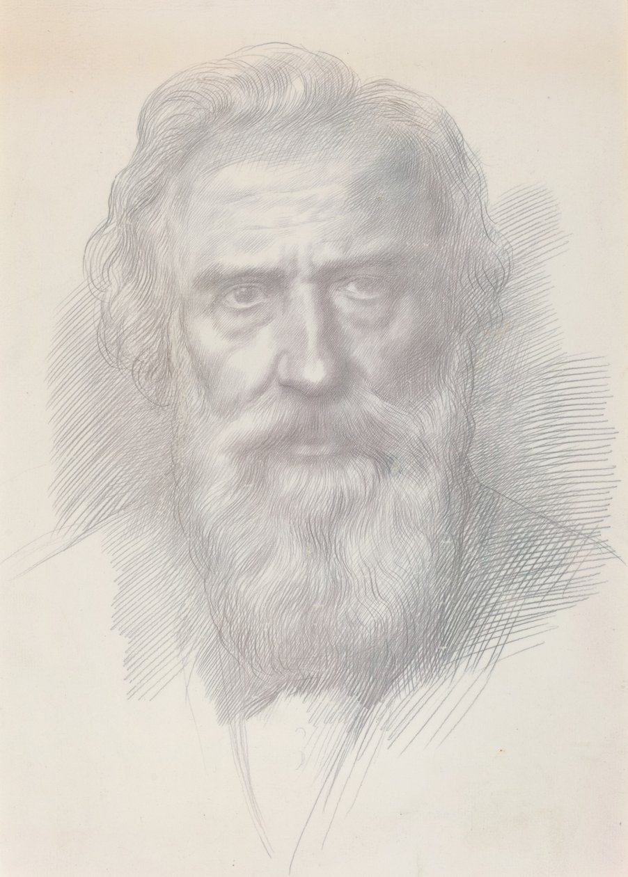 Zelfportret, ca. 1895 door Alphonse Legros