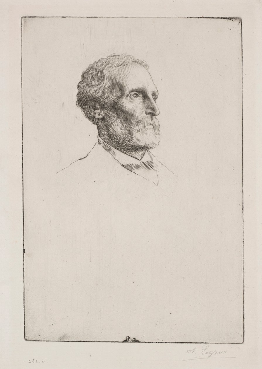 Sir Frederick W. Burton door Alphonse Legros