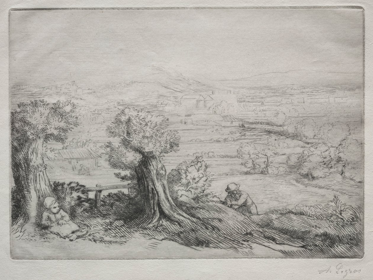 Souvenir van een vallei in Bourgondië door Alphonse Legros