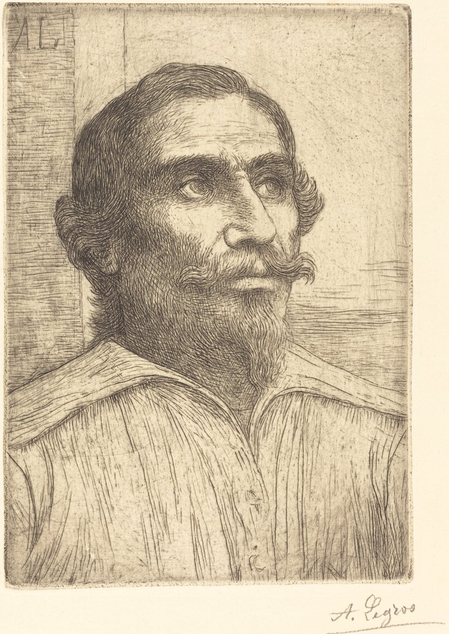 Studie van een Spanjaard door Alphonse Legros