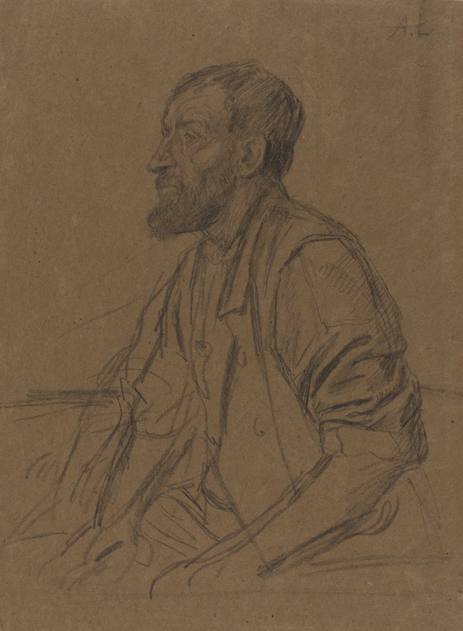 Studie van een arbeider door Alphonse Legros