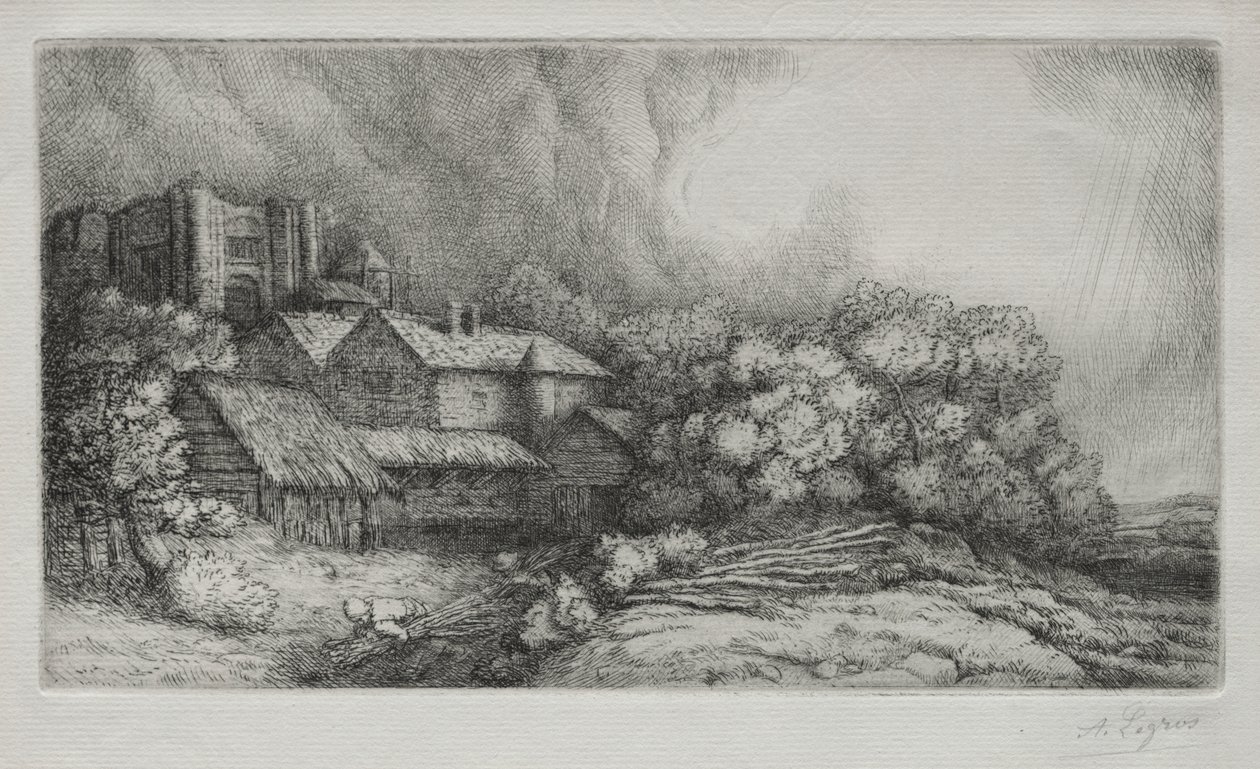 De abdijboerderij door Alphonse Legros