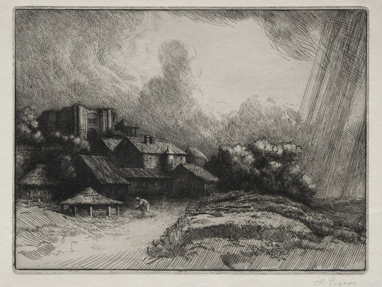 De abdijboerderij door Alphonse Legros