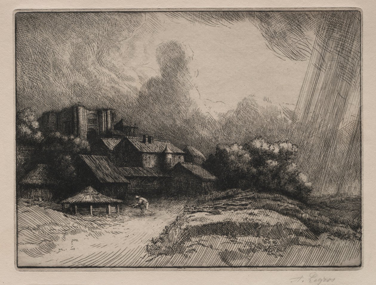 De abdijboerderij door Alphonse Legros