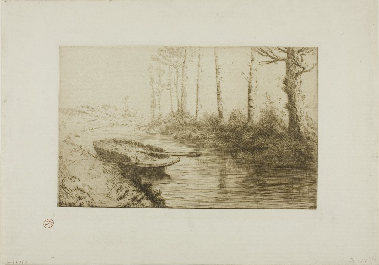 Het kanaal: ochtend door Alphonse Legros