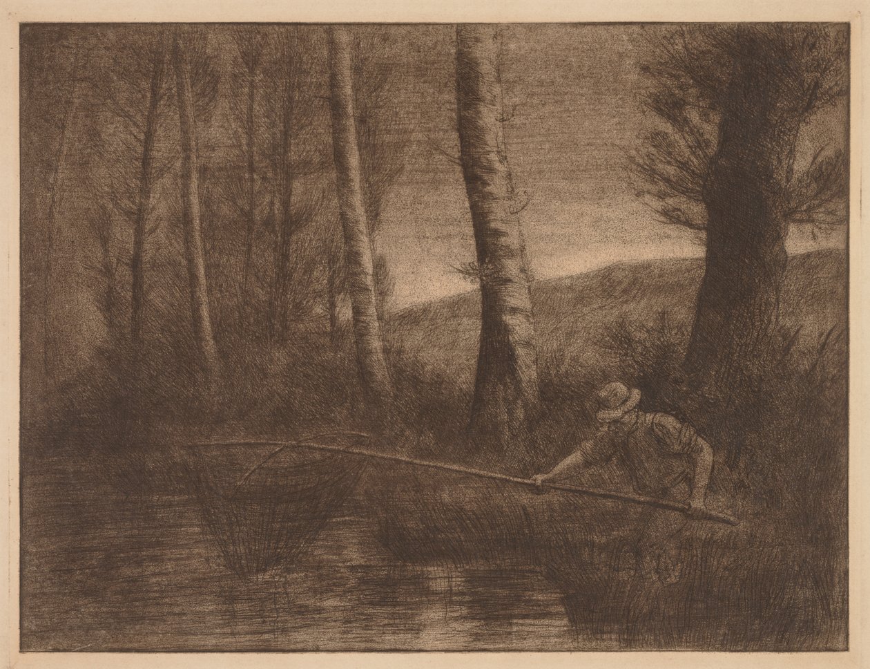 De vis in het hoepelnet door Alphonse Legros