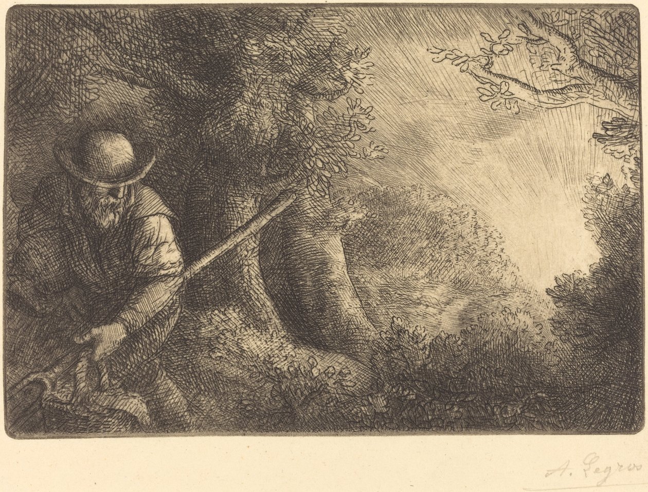 De tuinman door Alphonse Legros