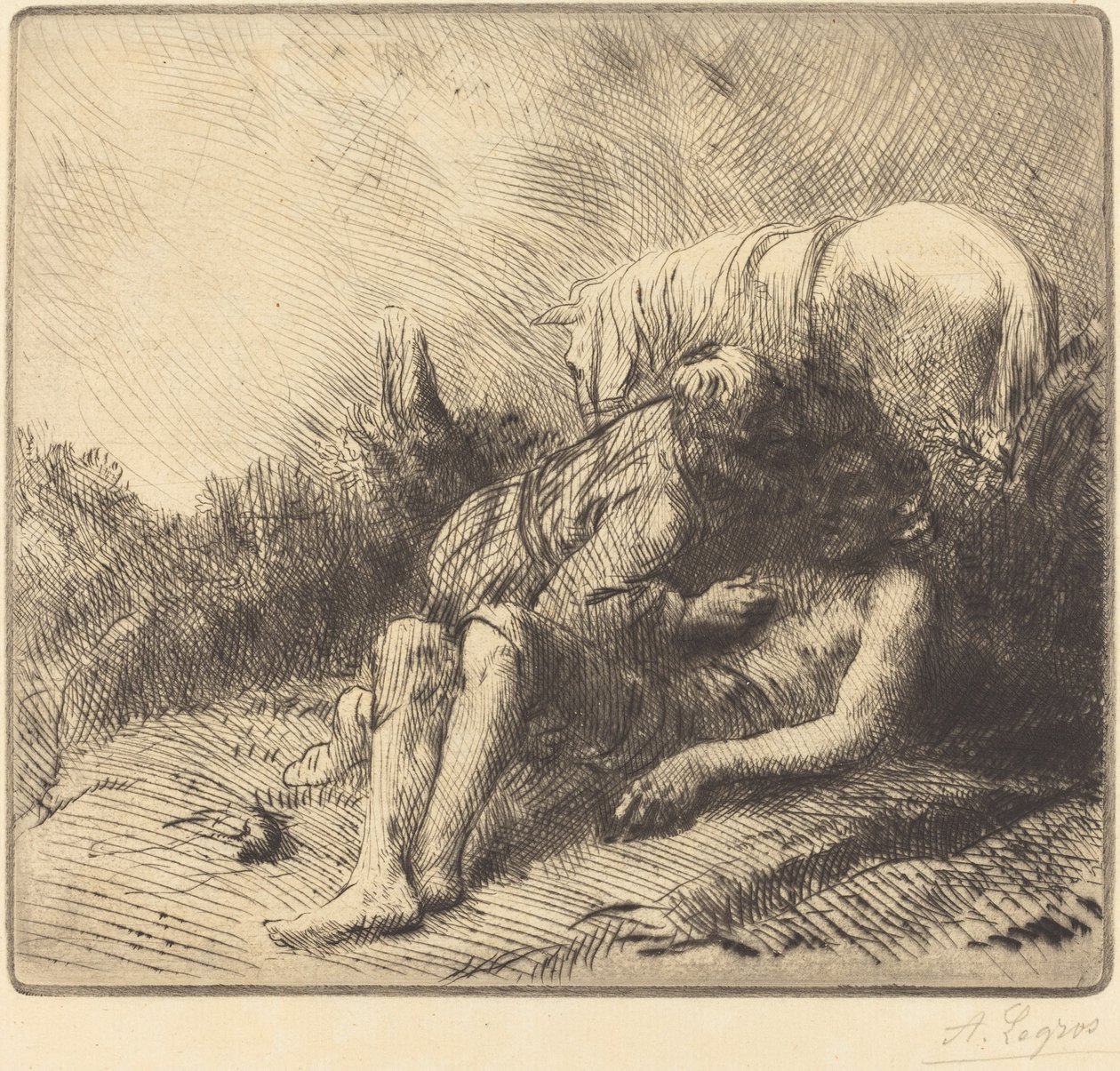 De barmhartige Samaritaan door Alphonse Legros
