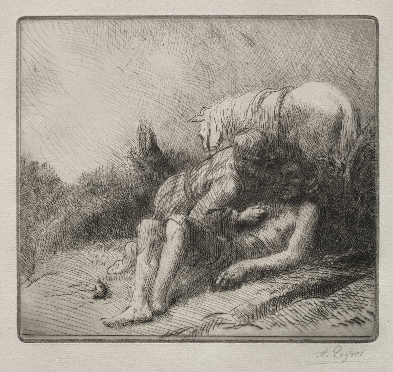 De Barmhartige Samaritaan door Alphonse Legros