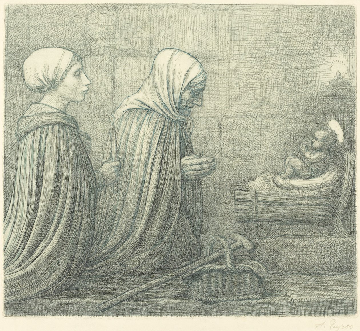 De kribbe door Alphonse Legros