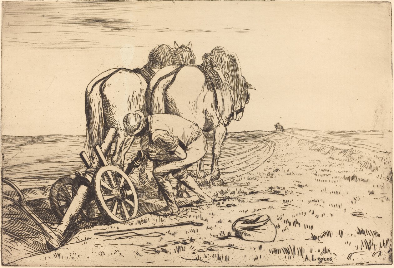 De ploeg door Alphonse Legros
