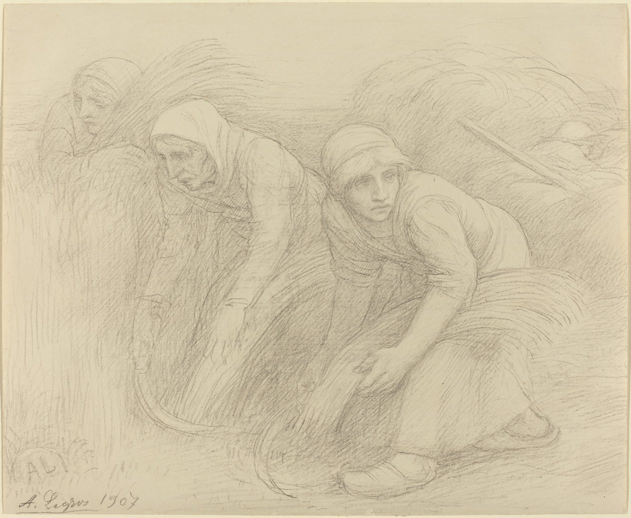 De maaiers door Alphonse Legros