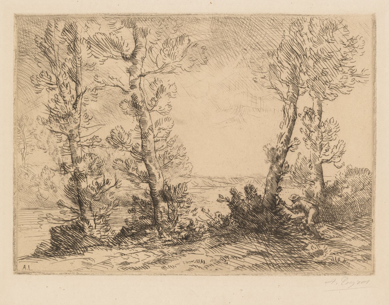 De Zalmvisser (Le Pêcheur du Saumon) door Alphonse Legros