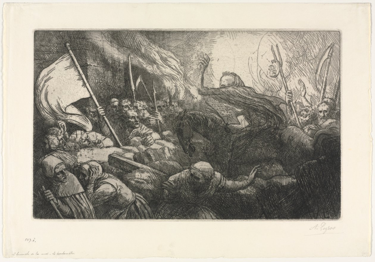 De Triomf van de Dood: De Proclamatie door Alphonse Legros