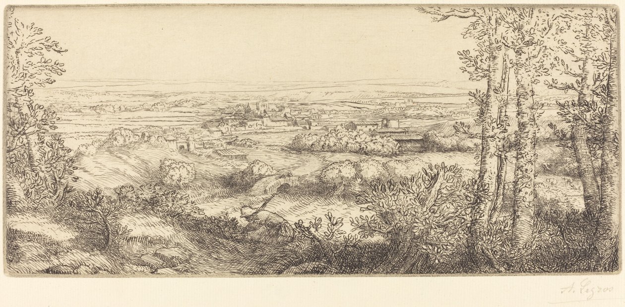 Vallei in Bourgogne door Alphonse Legros