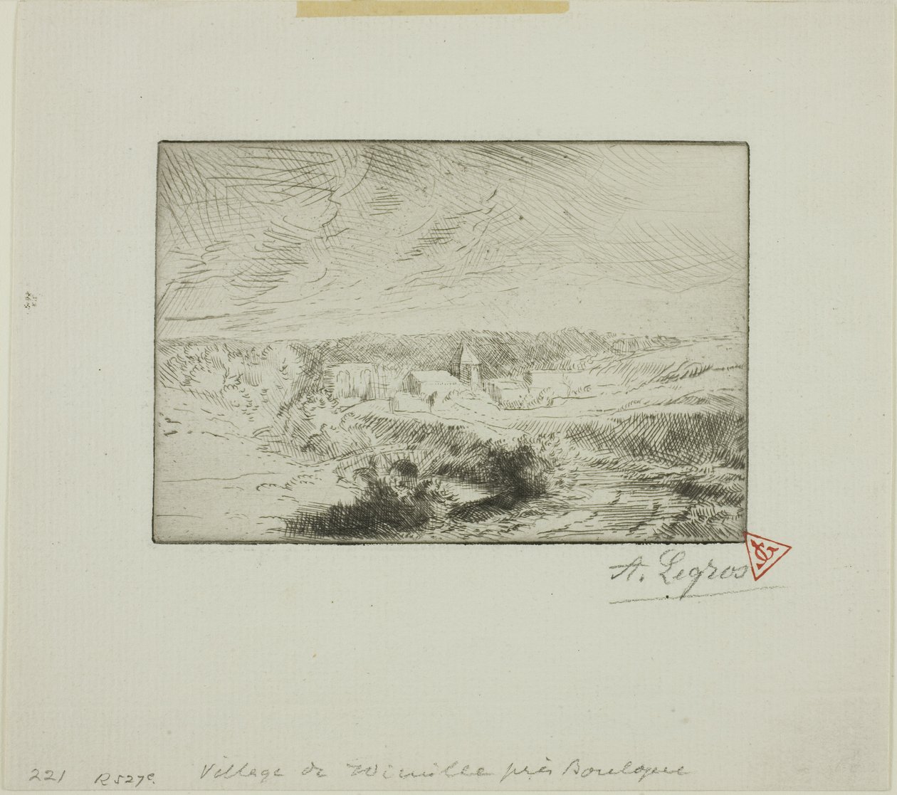 Dorp Wimille, nabij Boulogne door Alphonse Legros