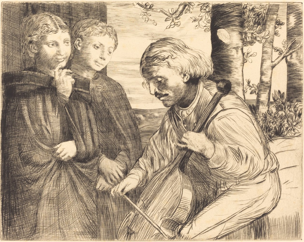 Vioolspeler door Alphonse Legros