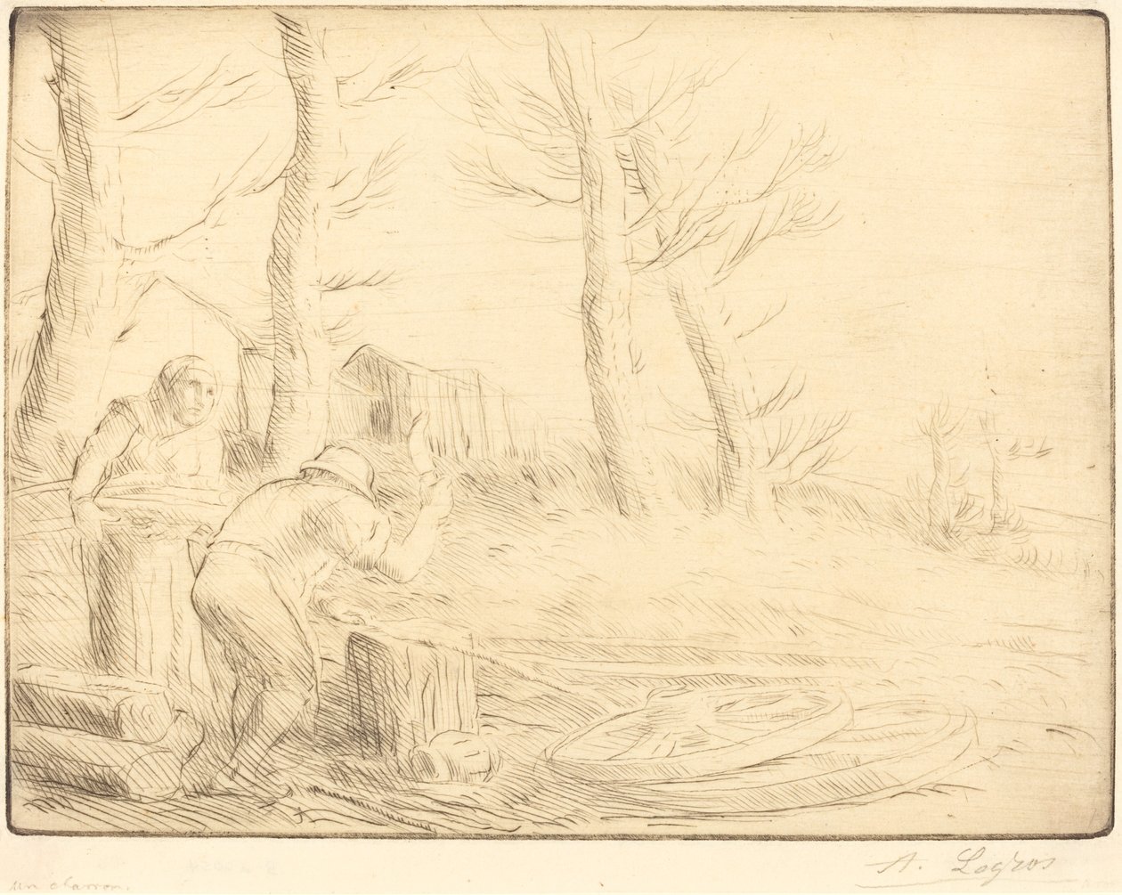 Wagenmaker Un charron door Alphonse Legros