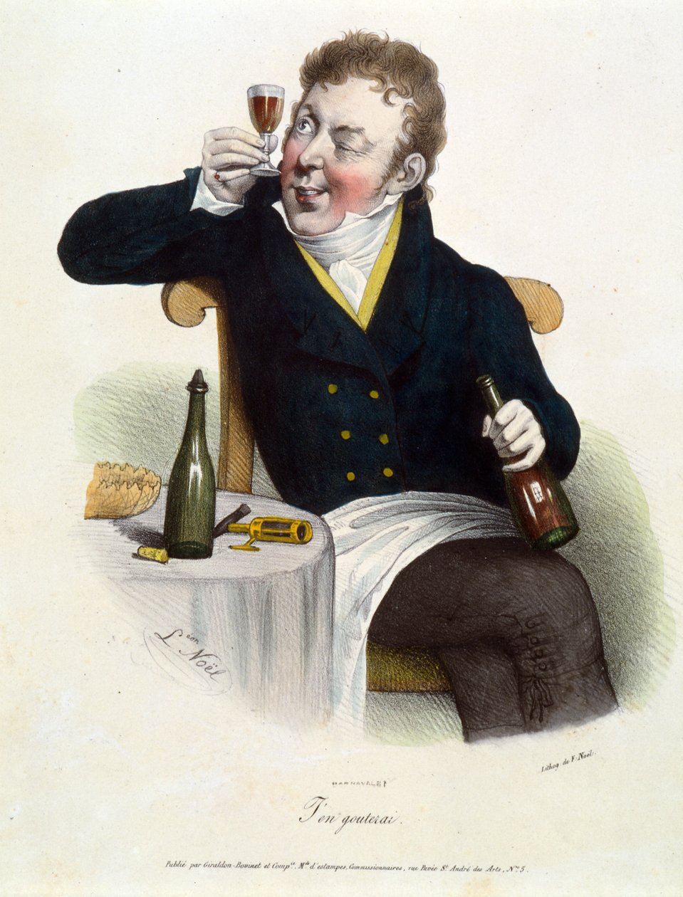 De wijnproever 1850 door Alphonse Leon Noel