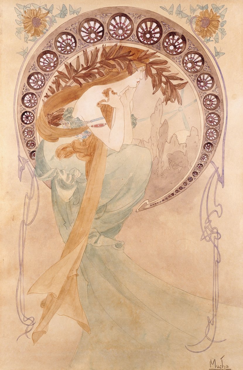 La Poesie door Alphonse Mucha