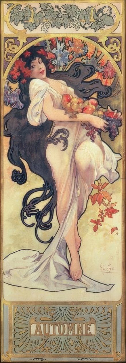 Herfst door Alphonse Mucha