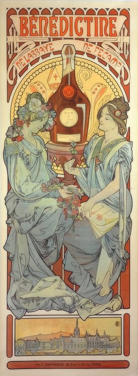 Benedictijn door Alphonse Mucha