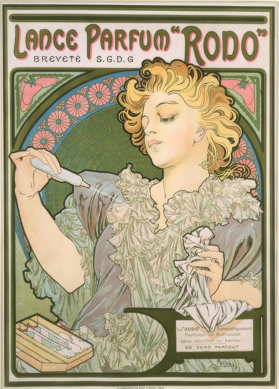 Lance Parfum Rodo door Alphonse Mucha