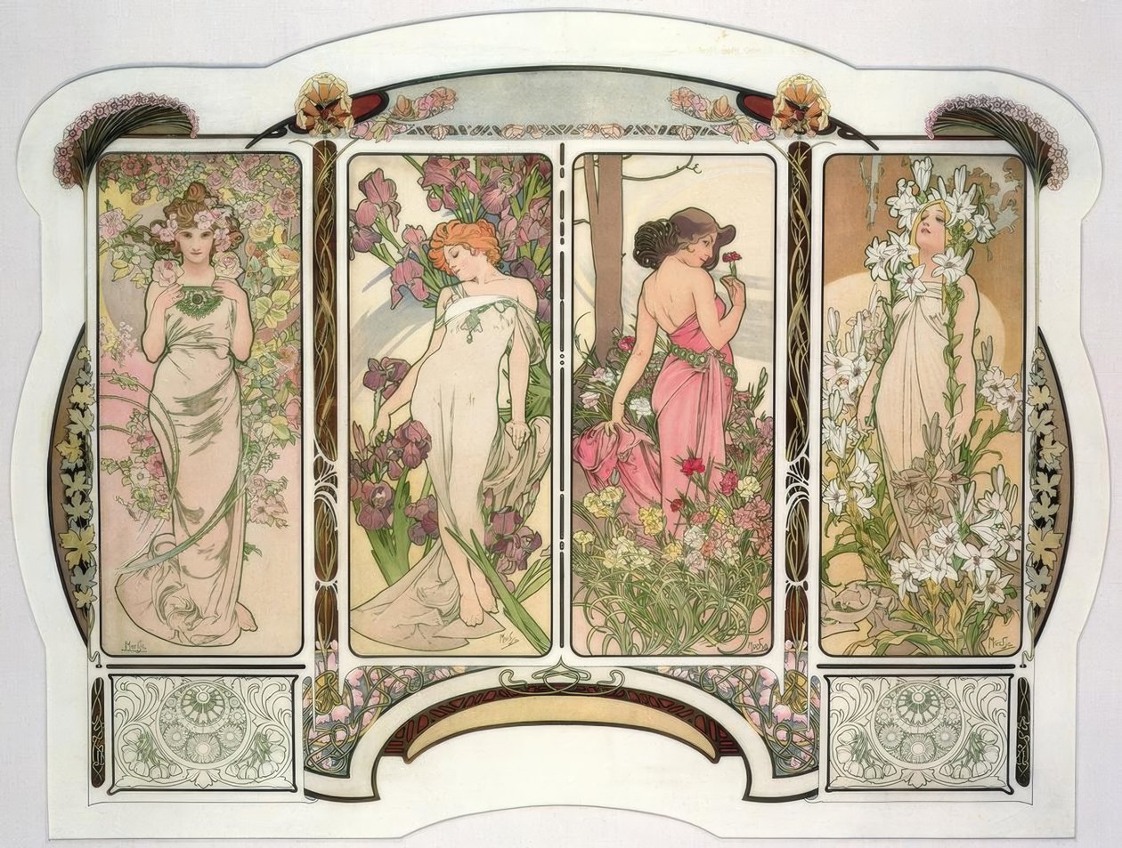 De bloemen door Alphonse Mucha