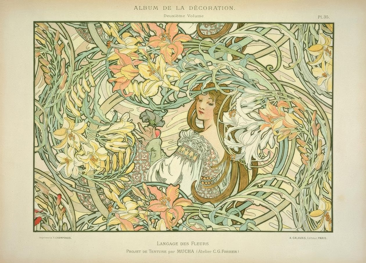 Lelie door Alphonse Mucha