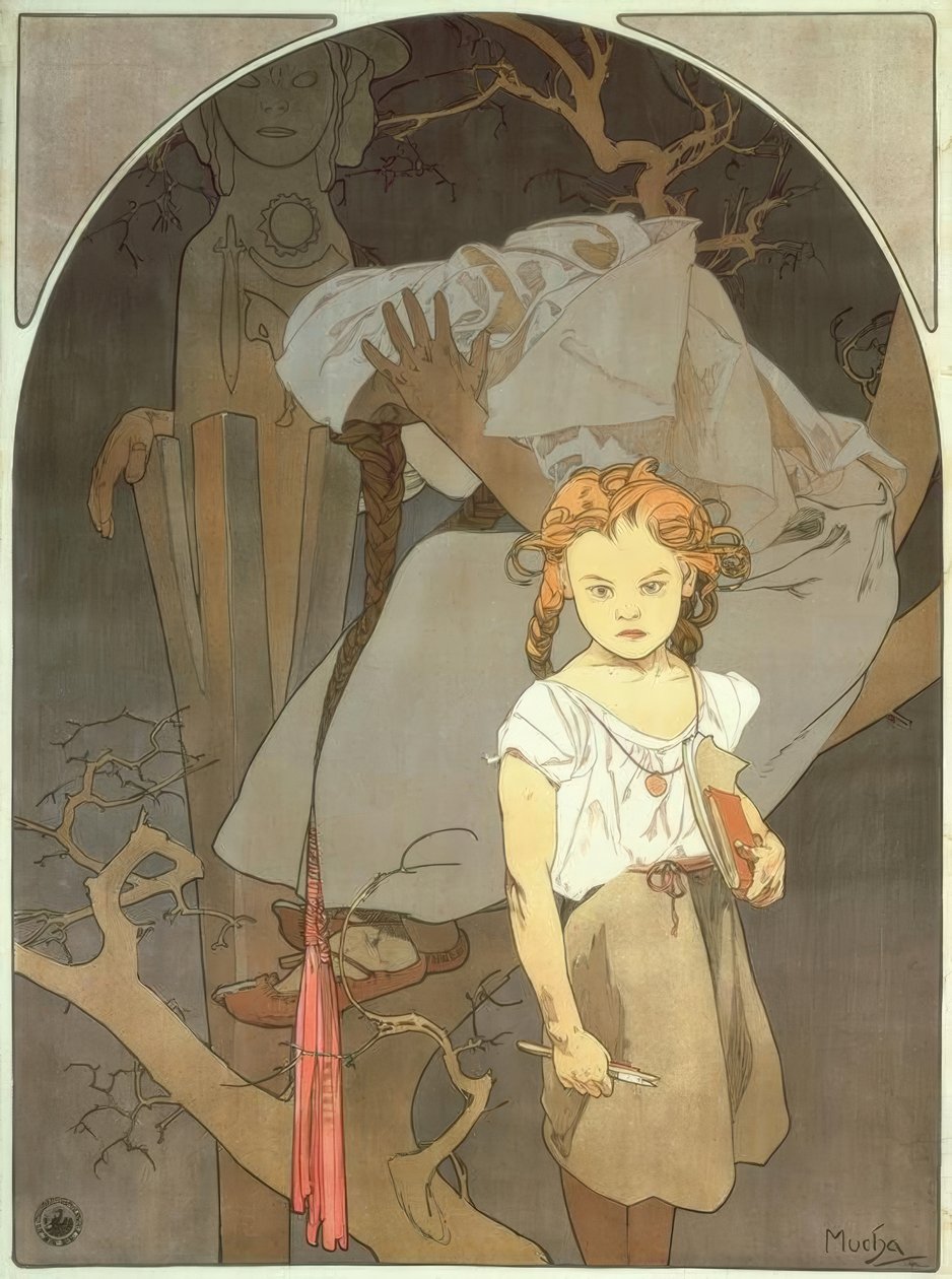 Loterij van Zuidwest-Moravië door Alphonse Mucha