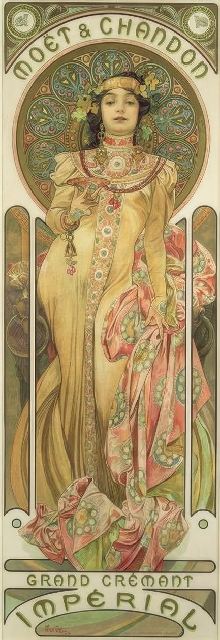 Moët & Chandon / Grand Crémant Impérial door Alphonse Mucha