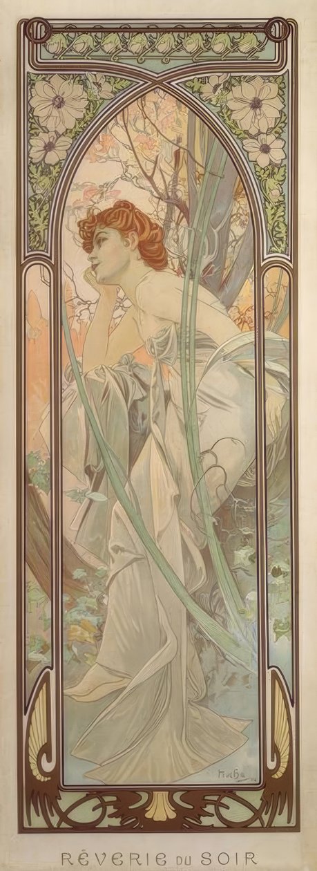 Avondmijmering door Alphonse Mucha